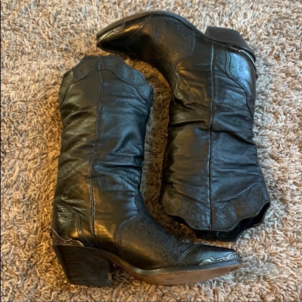 Vintage Zodiac leather cowgirl boots sz 5 1/2M
